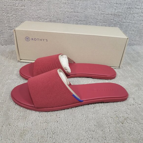 Rothy’s The Slide Red Sangria Flats Sandals Women’s Size US 7.5, 9, 9.5,10, 10.5 - Picture 6 of 9